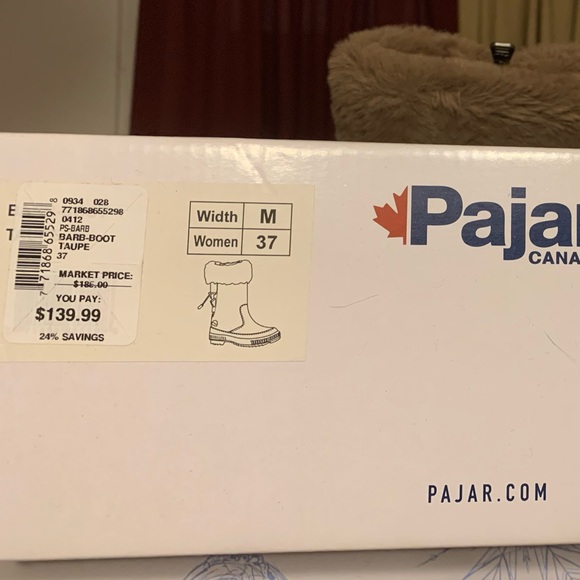 Pajar 🇨🇦 Genuine leather impermeable & waterproof Barb -Boot Taupe boots M 37 - Picture 6 of 9